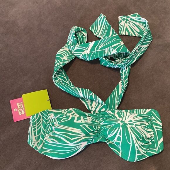 Women’s Tabitha Brown Linear Floral Print Halter Neck Bikini Top XS (0-2) NWT - Picture 6 of 9
